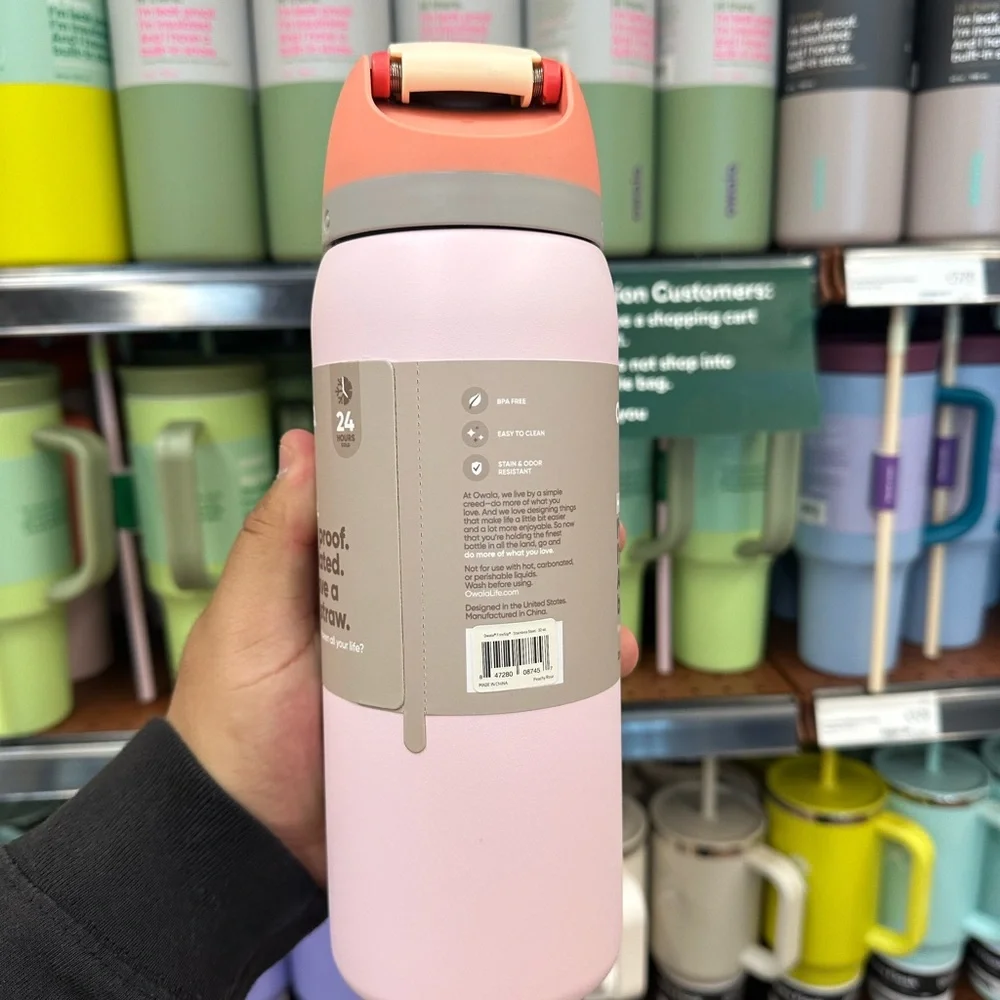 Owala Freesip 32oz Water Bottle Whole Foods Exclusive Peachy Rose NEW!!! - Picture 3 of 8